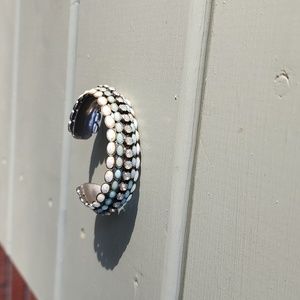 Sorrelli Agean Sea Silvertone Adjustable Cuff Bracelet